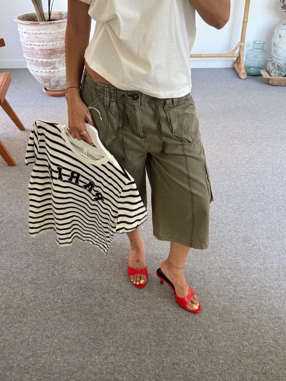 HAKİ KARGO CEP BERMUDA ŞORT