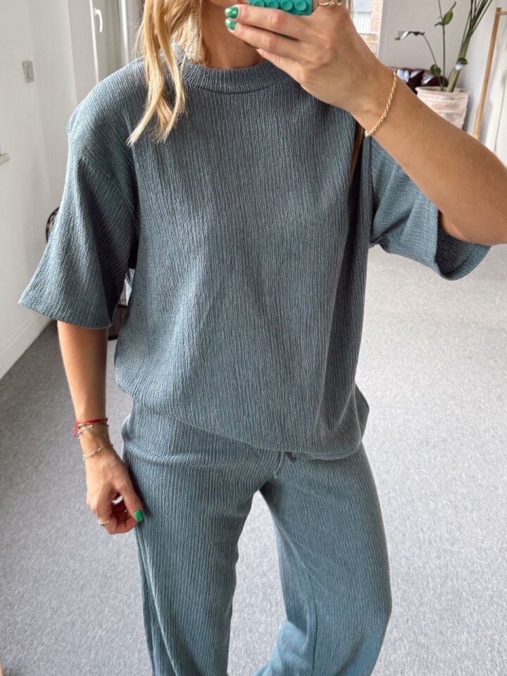 INDIGO TSHIRT PANTOLON GOFRE TAKIM