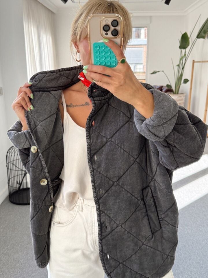 GRİ KAPİTONE İTHAL CEKET