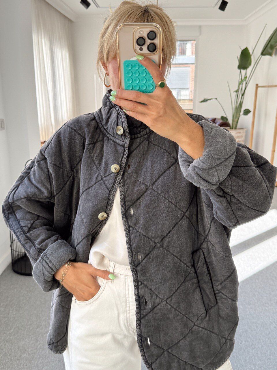 GRİ KAPİTONE İTHAL CEKET