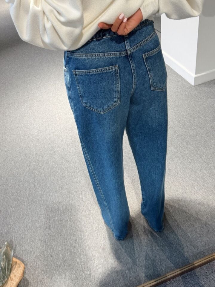 MAVİ BARREL JEAN