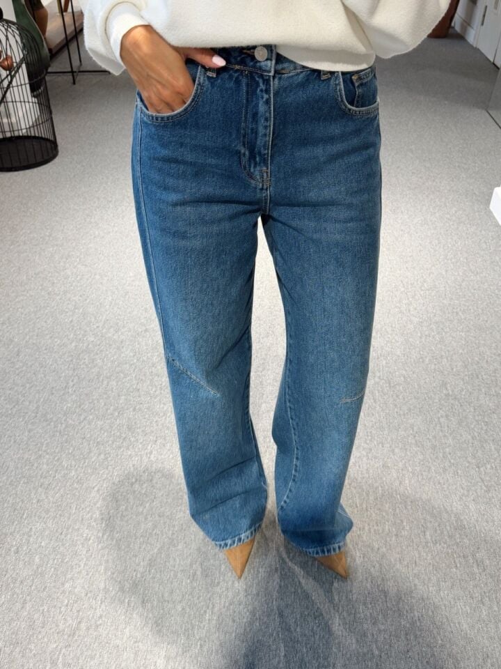 MAVİ BARREL JEAN