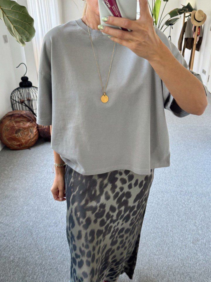 GRİ PAMUKLU BASİC TSHİRT