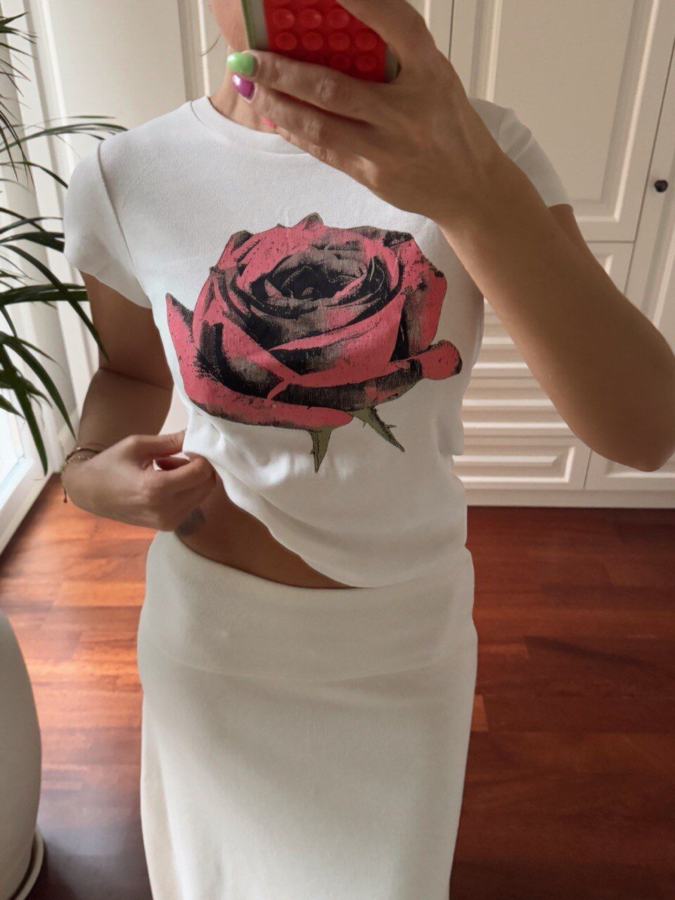ÇİÇEK BASKILI TSHIRT