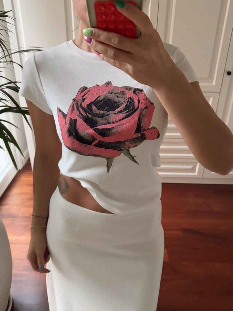 ÇİÇEK BASKILI TSHIRT