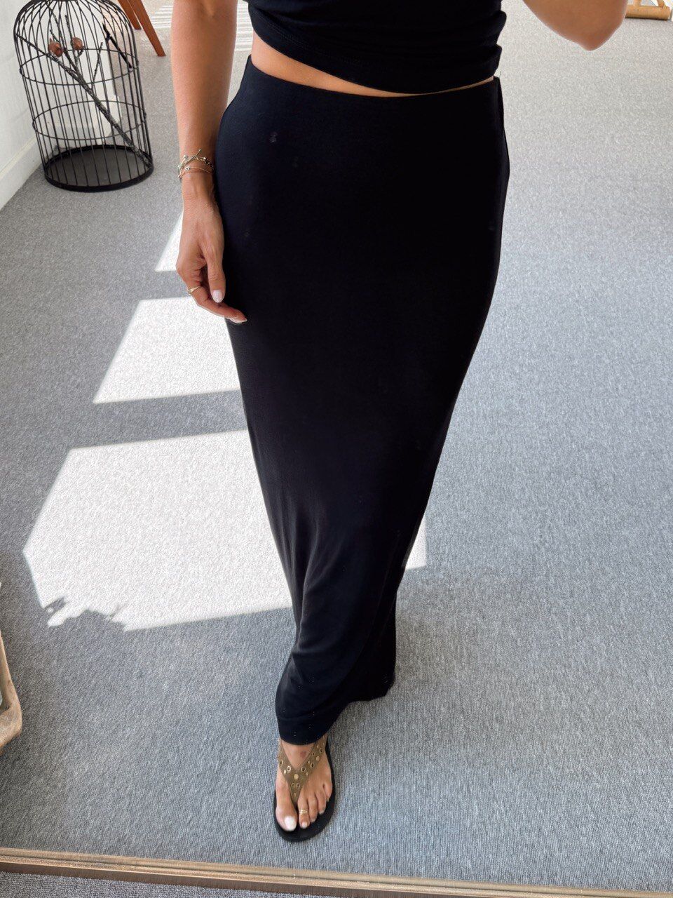 SİYAH MAXI BOY ETEK