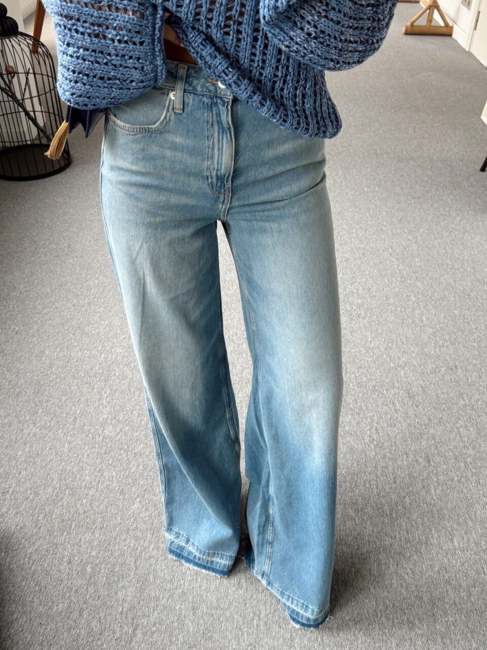 VİNTAGE MAVİ WIDE LEG JEAN