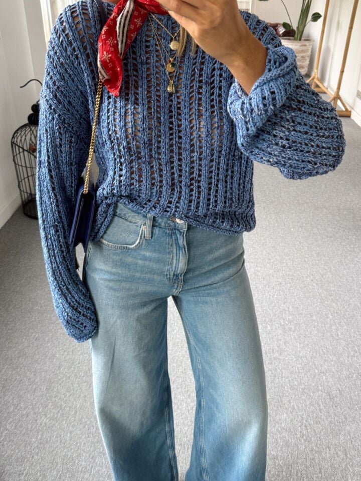 VİNTAGE MAVİ WIDE LEG JEAN