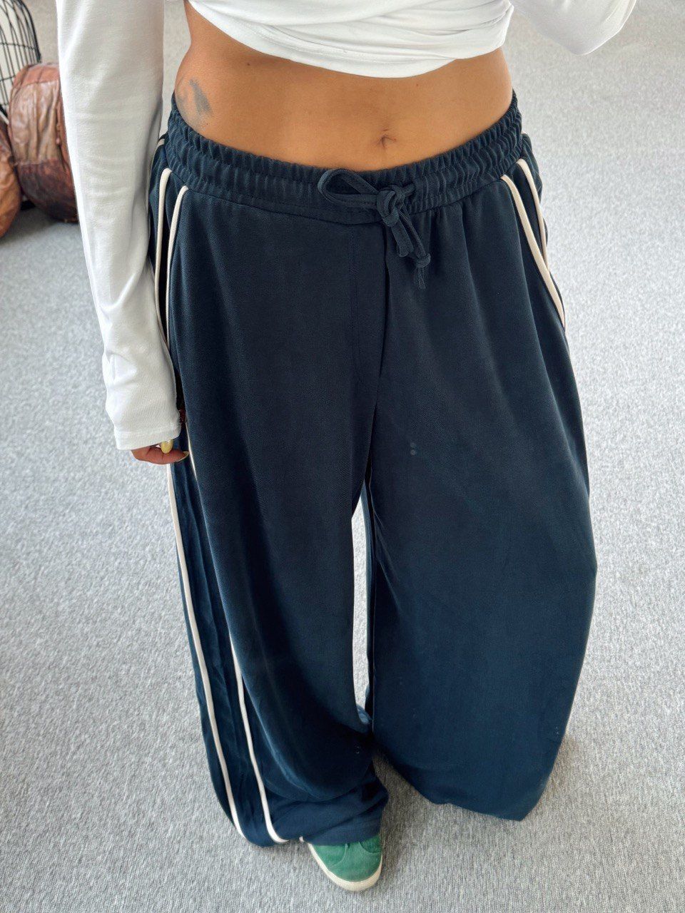 LACİVERT ÇİZGİLİ MODAL EŞOFMAN