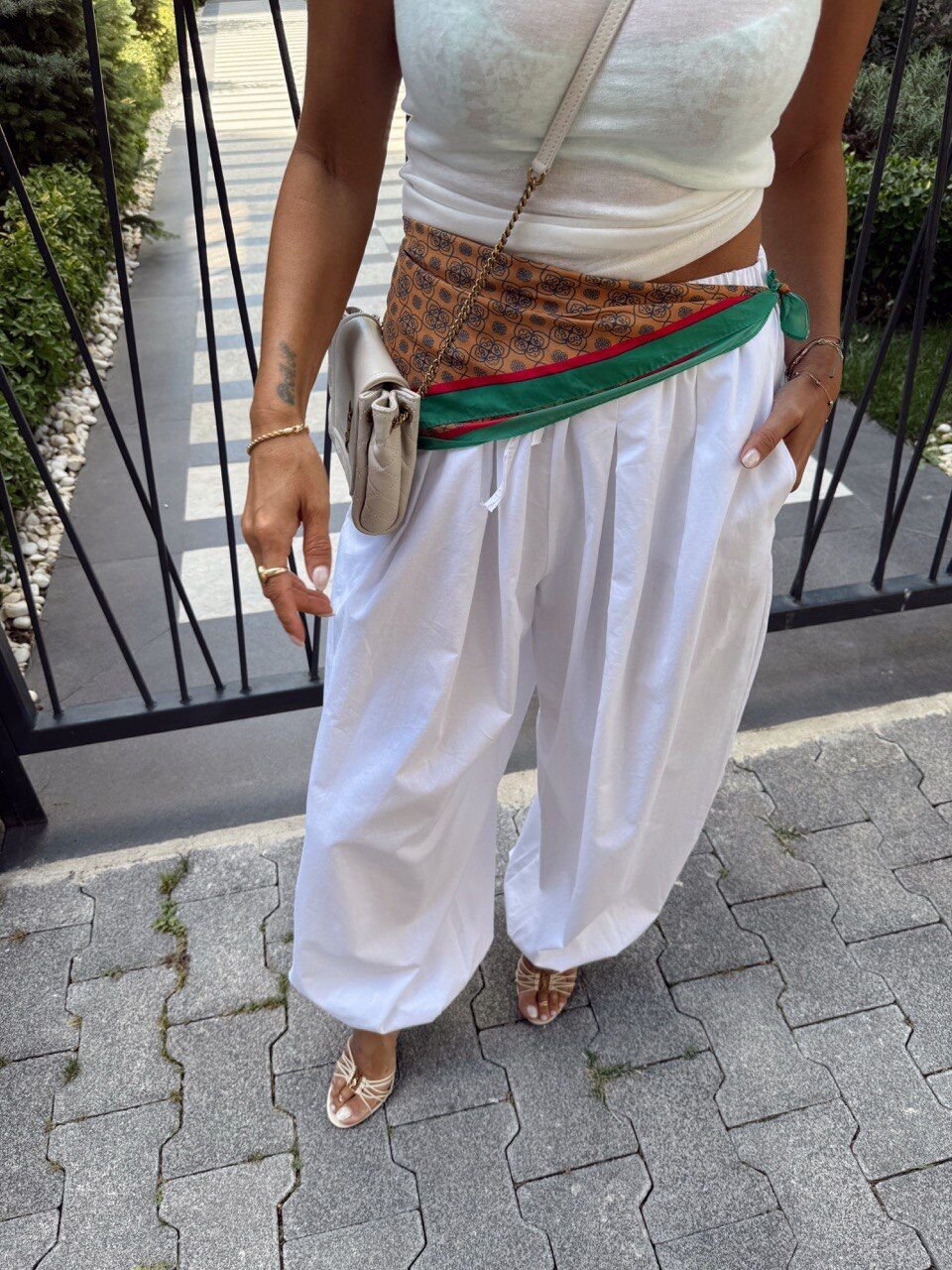 BEYAZ PAMUKLU POPLİN ŞALVAR