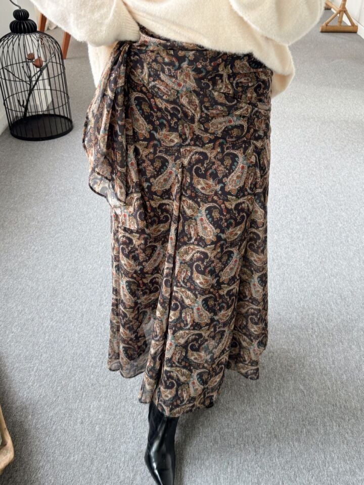 ETNİK DESEN ŞİFON MAXI ETEK