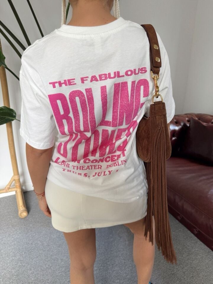 SIRT BASKILI ROLLİNG STONE TSHİRT