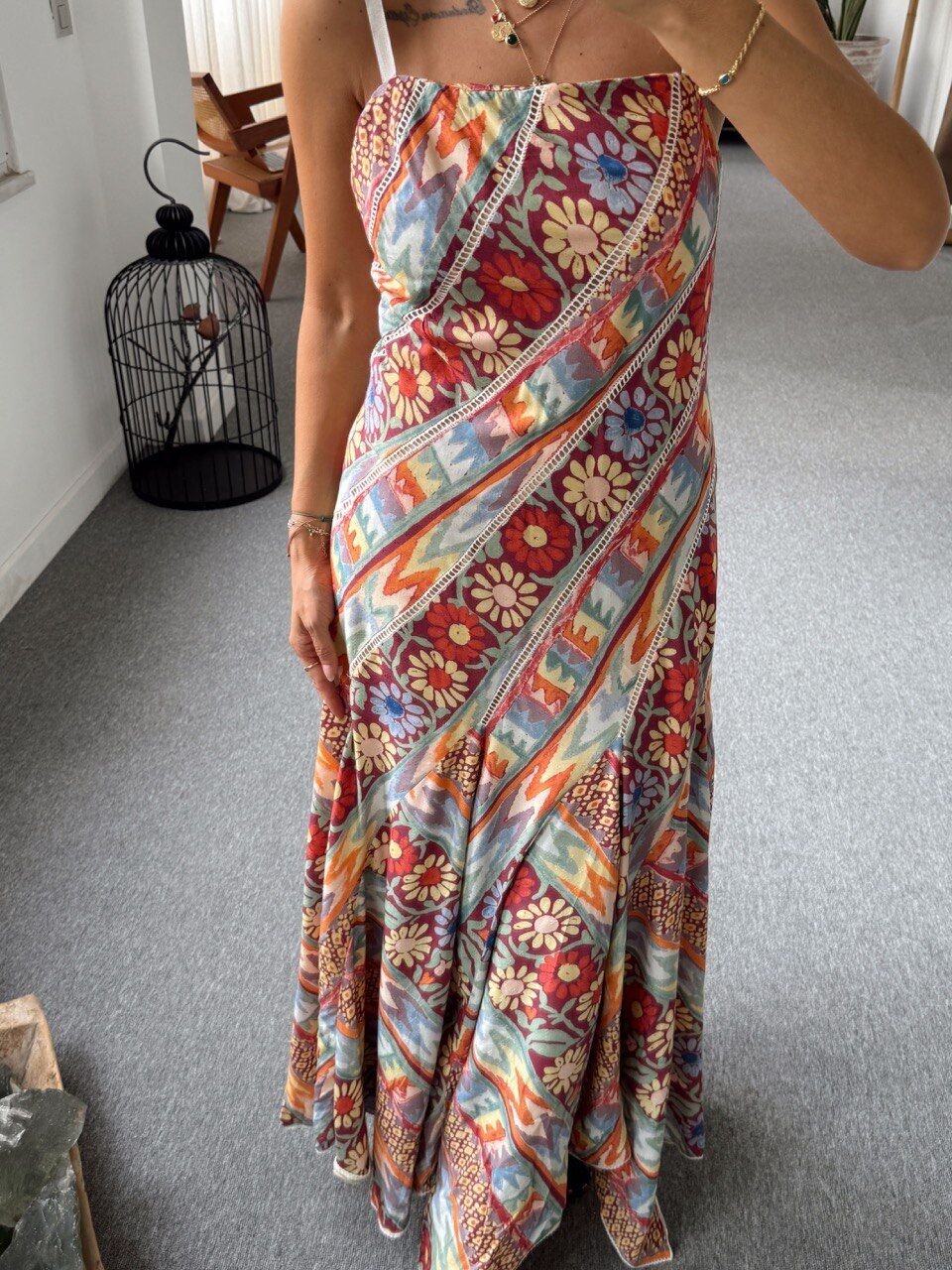 DESENLİ MAXI İTHAL ELBİSE