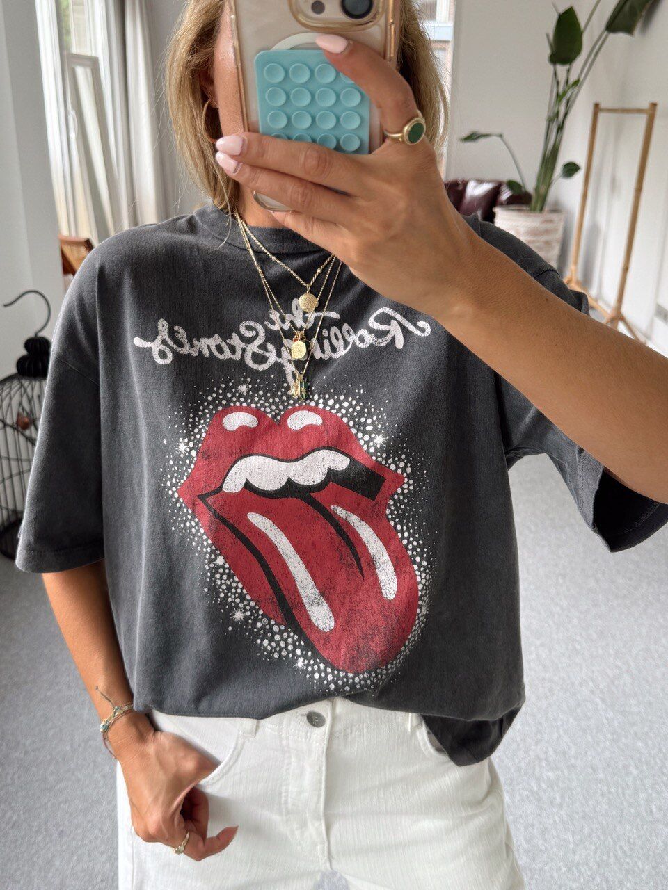 ANTRASİT ROLLING STONE BASIC TSHIRT