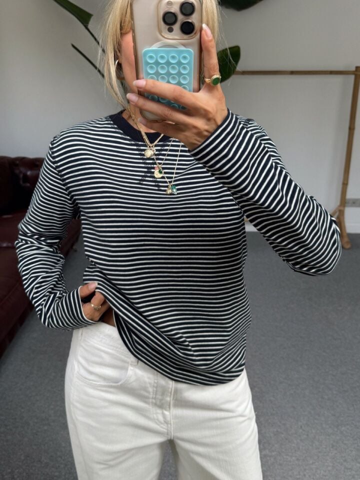 LACİVERT ÇİZGİLİ BASIC