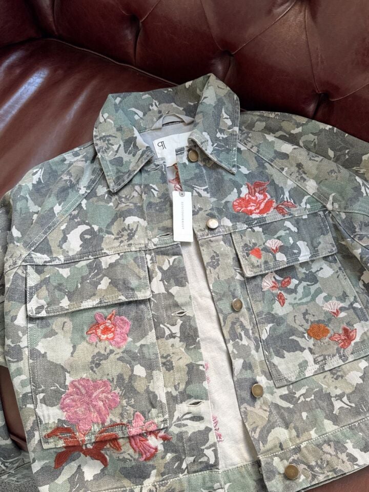 KAMUFLAJ DESEN İŞLEME DETAY İTHAL CEKET