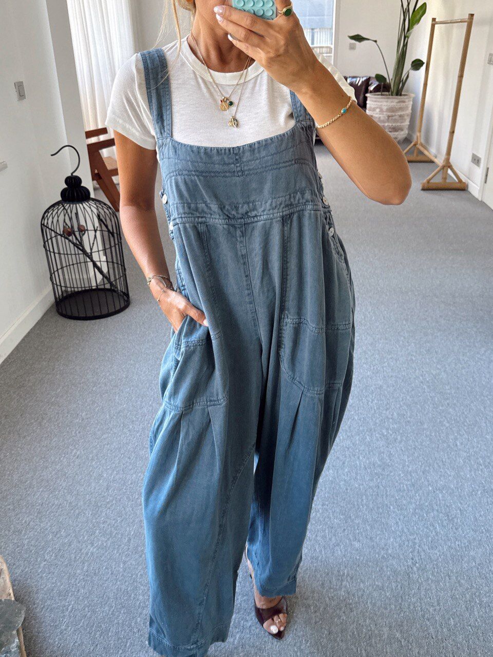 TENSEL DENIM İTHAL SALOPET