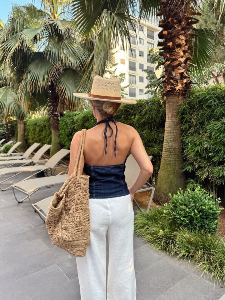 LACİVERT DENIM BÜSTİYER