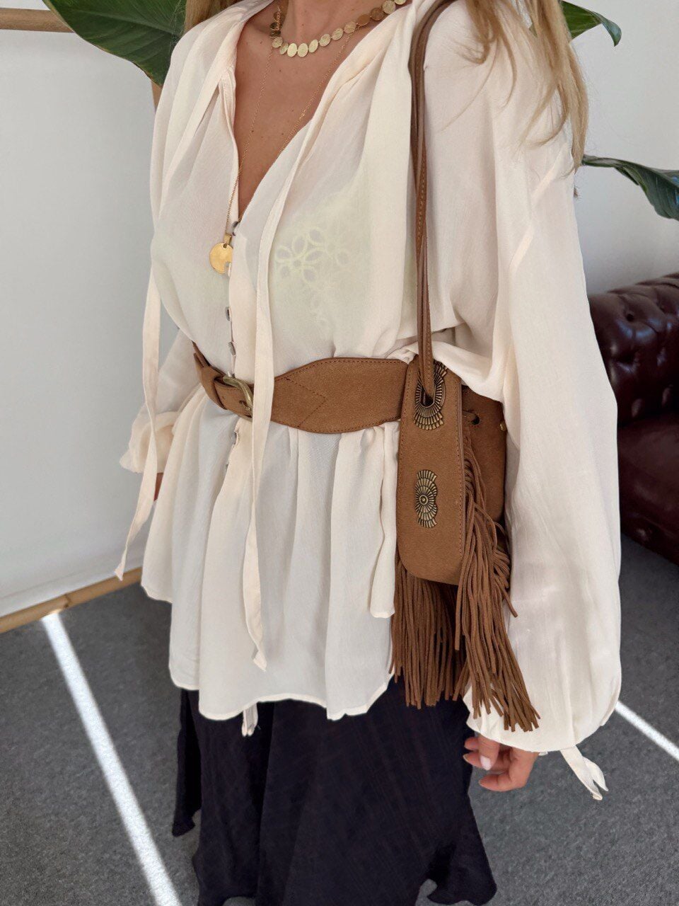 KREM GÖMLEK BLUZ ( ÖN SİPARİŞ )