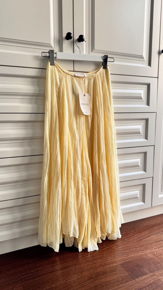 SARI PİLELİ ASTARLI ETEK