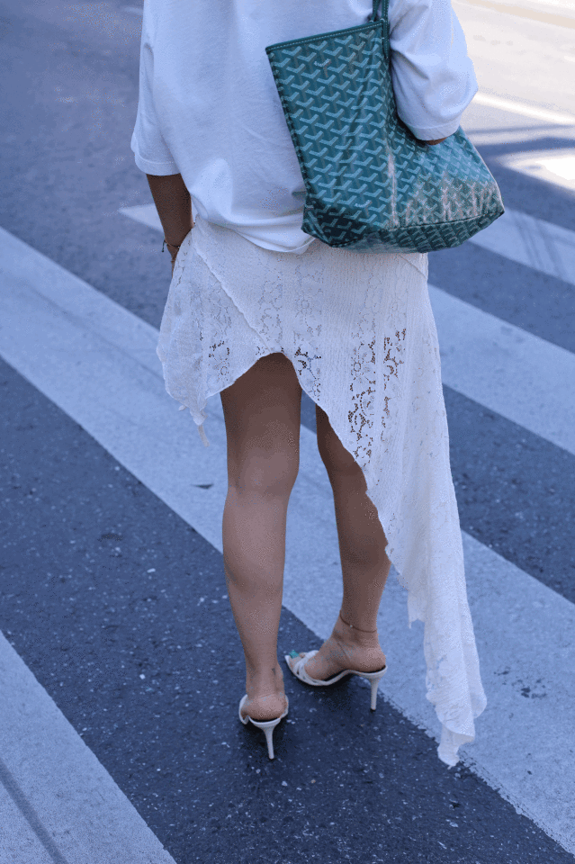 BOHO KREM DANTEL İŞLEMELİ  ETEK