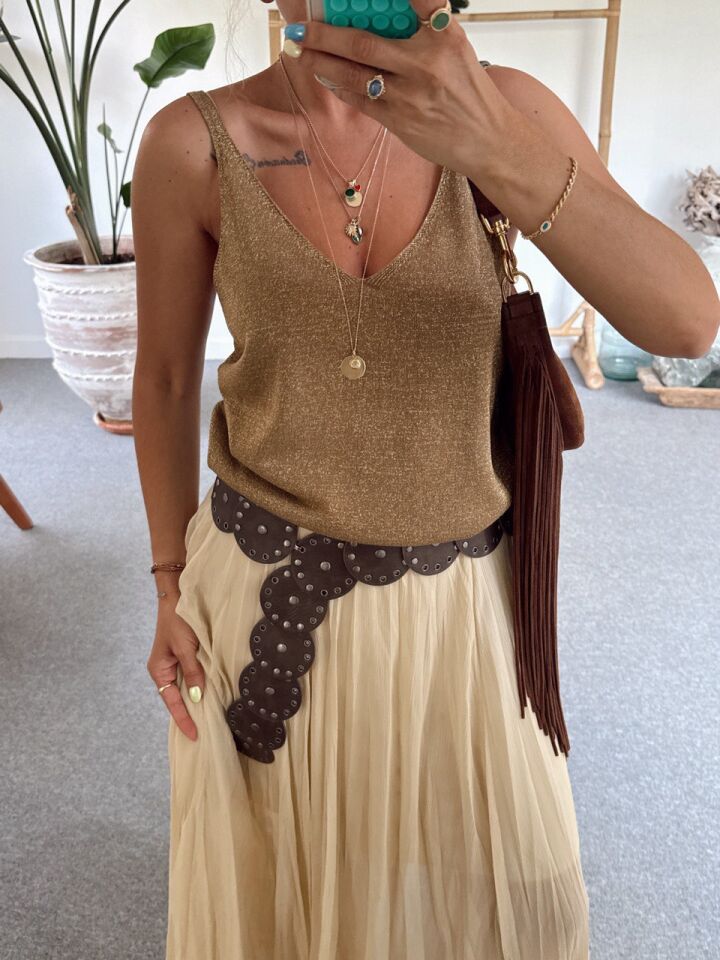 SARI KIRIŞIK GÖRÜNÜMLÜ ASTARLI ETEK