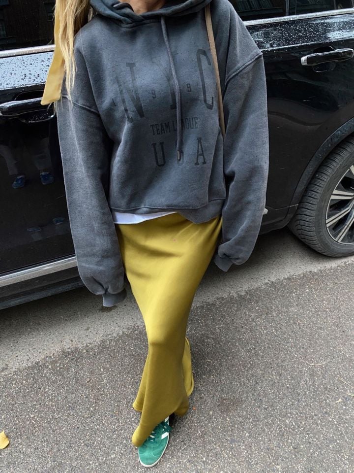 YAĞ YEŞİLİ MAXİ SATEN ETEK