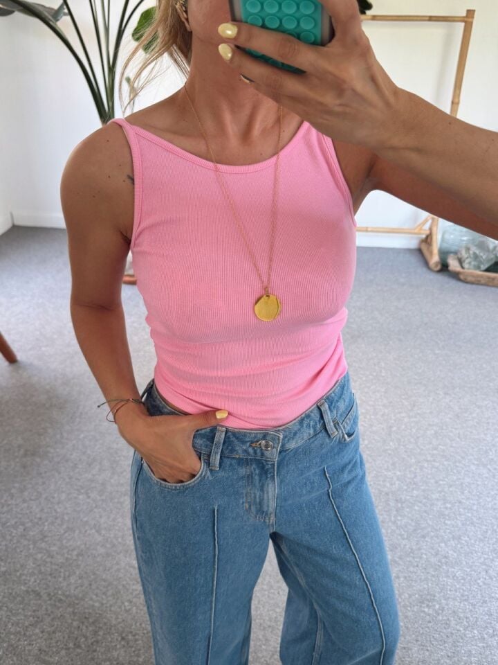 PEMBE ASKILI TOP