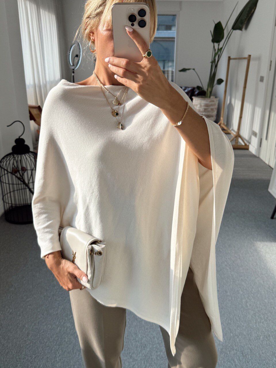 KREM ASİMETRİK PANÇO