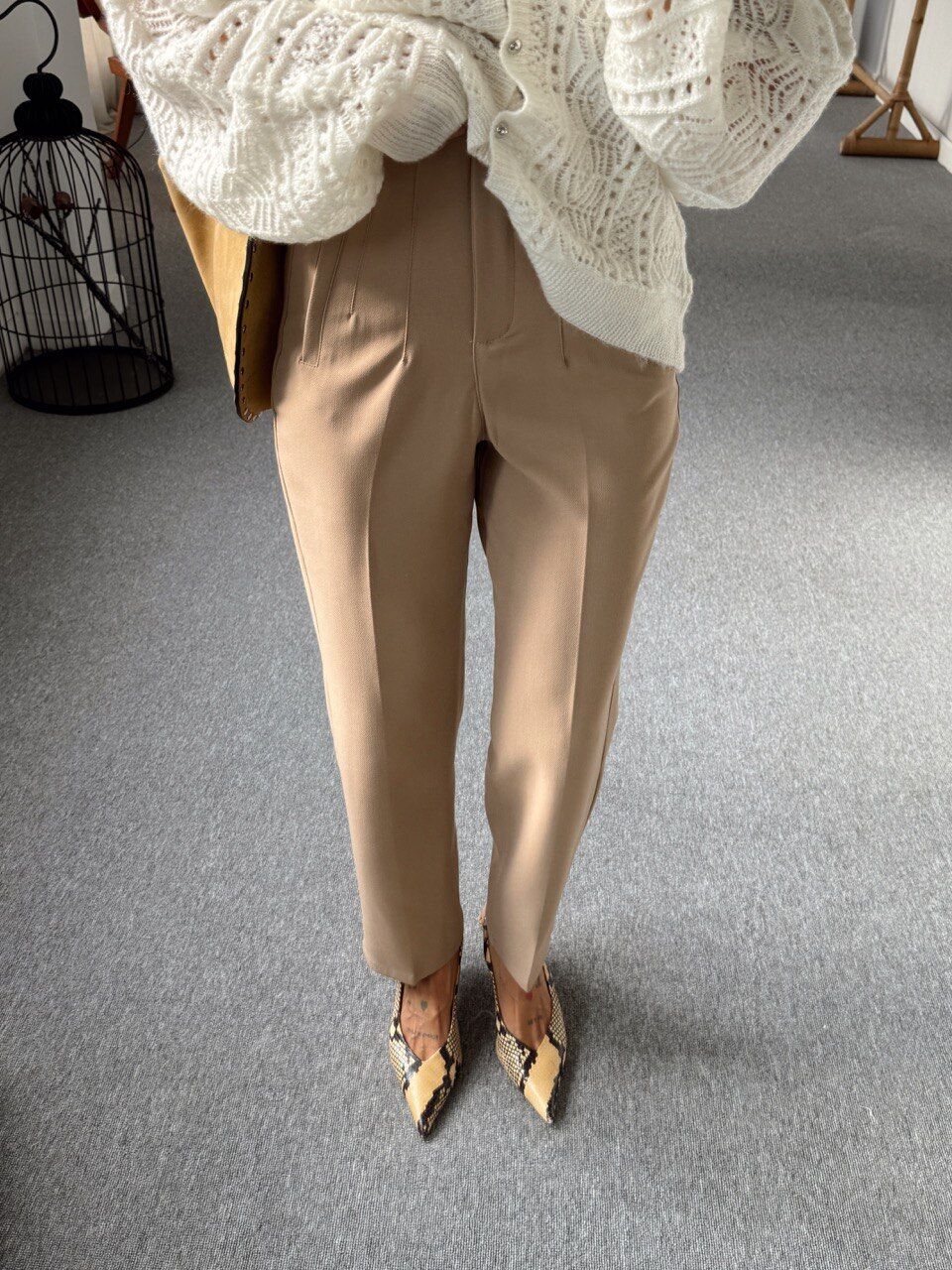 VİZON KREP KUMAŞ YÜKSEK BEL PANTOLON