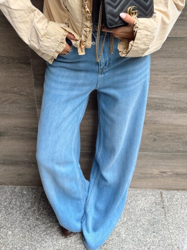 AÇIK MAVİ BOL PAÇA JEAN
