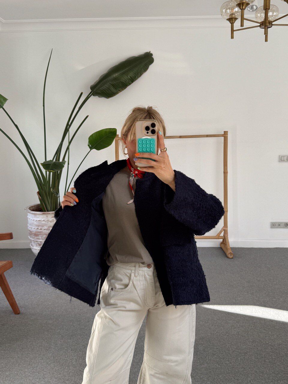 LACİVERT  BUKLET CEKET