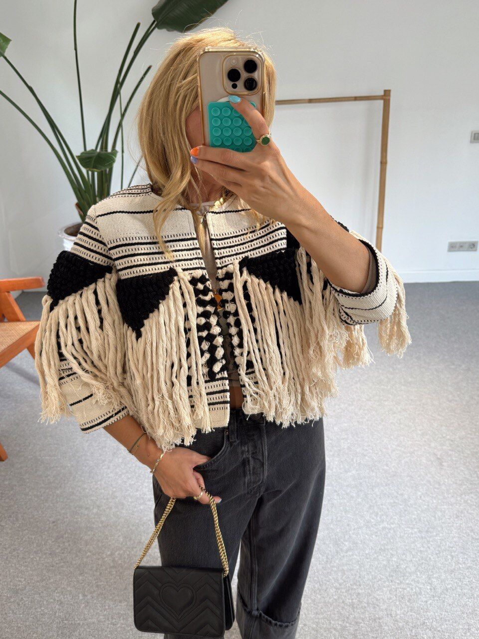 ETNİK PÜSKÜL DETAY İTHAL CEKET