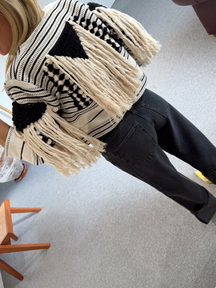 ETNİK PÜSKÜL DETAY İTHAL CEKET