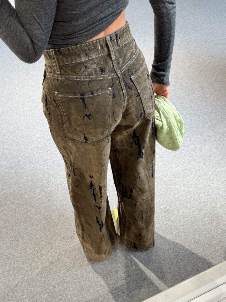 HAKİ-MAVİ RENK GEÇİŞLİ JEAN PANTOLON