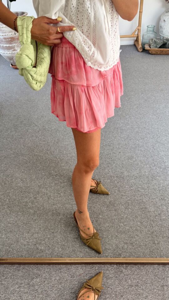 PEMBE BATİK YIKAMA İTHAL ETEK