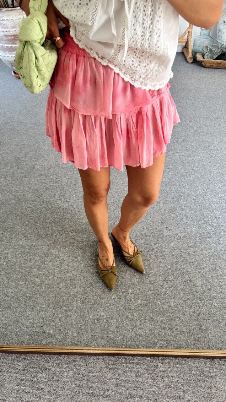 PEMBE BATİK YIKAMA İTHAL ETEK