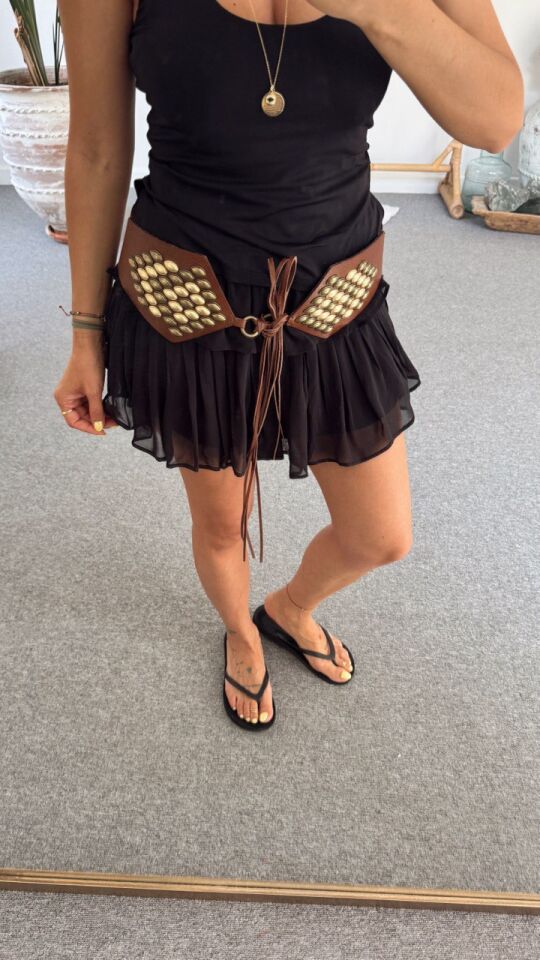 SİYAH MİNİ İTHAL ETEK