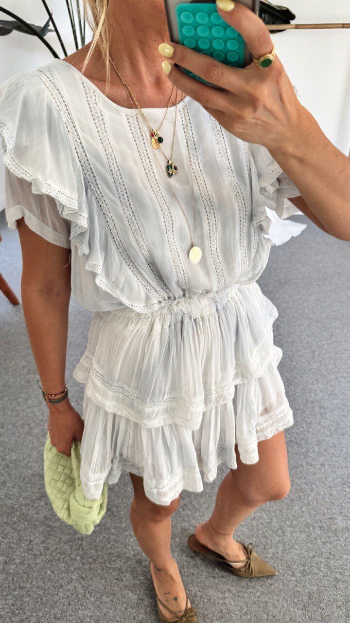 BUZ MAVİ BATİK YIKAMA İTHAL ELBİSE