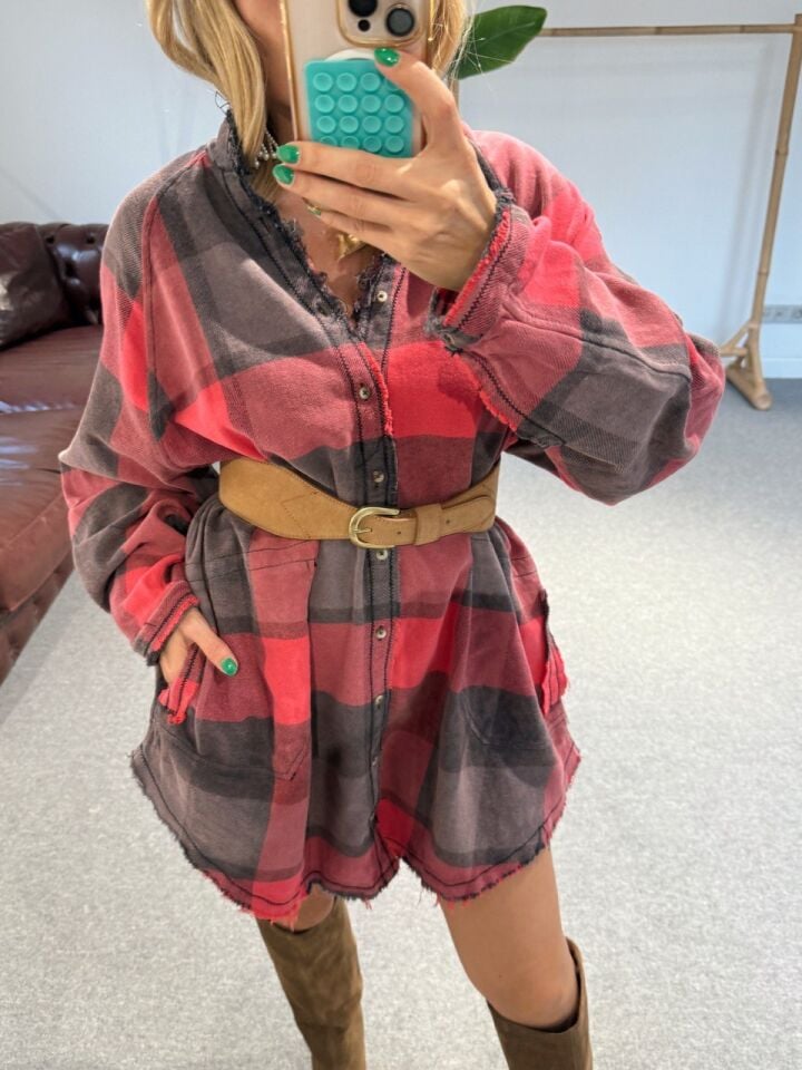 FUŞYA EKOSELİ İTHAL TUNİK GÖMLEK