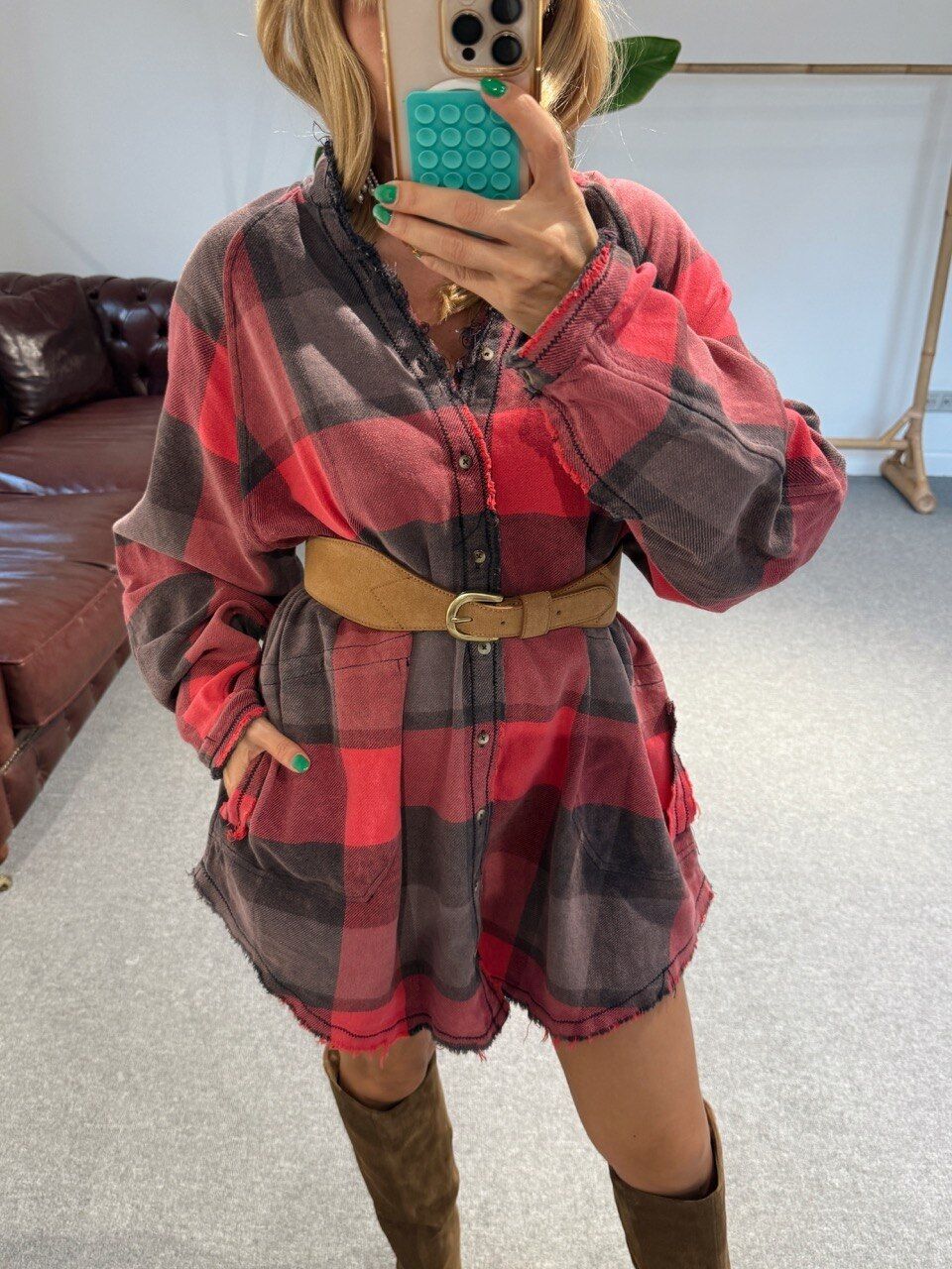 FUŞYA EKOSELİ İTHAL TUNİK GÖMLEK