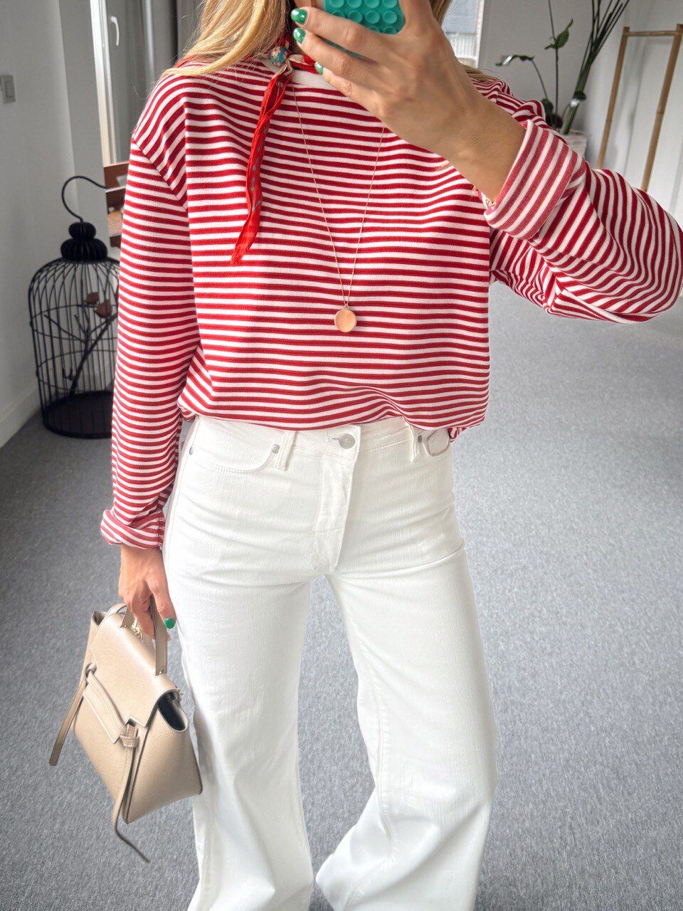 KIRMIZI PAMUKLU ÇİZGİLİ BASIC