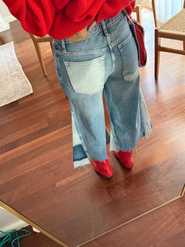 PATCHWORK DESEN BERMUDA JEAN