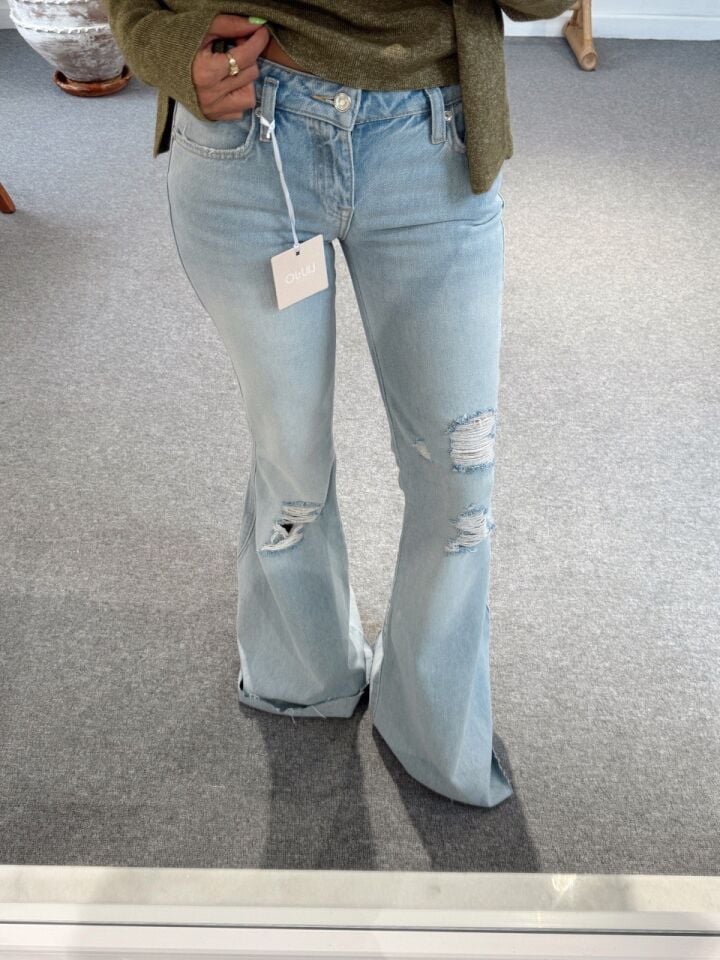 YIRTIK DETAY İSPANYOL JEAN