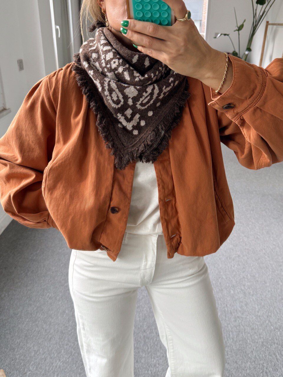 KİREMİT PİLİ DETAY BOMBER CEKET