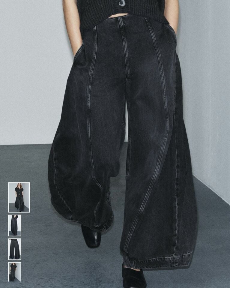 YÜKSEK BEL BALON PAÇA DENIM PANTOLON