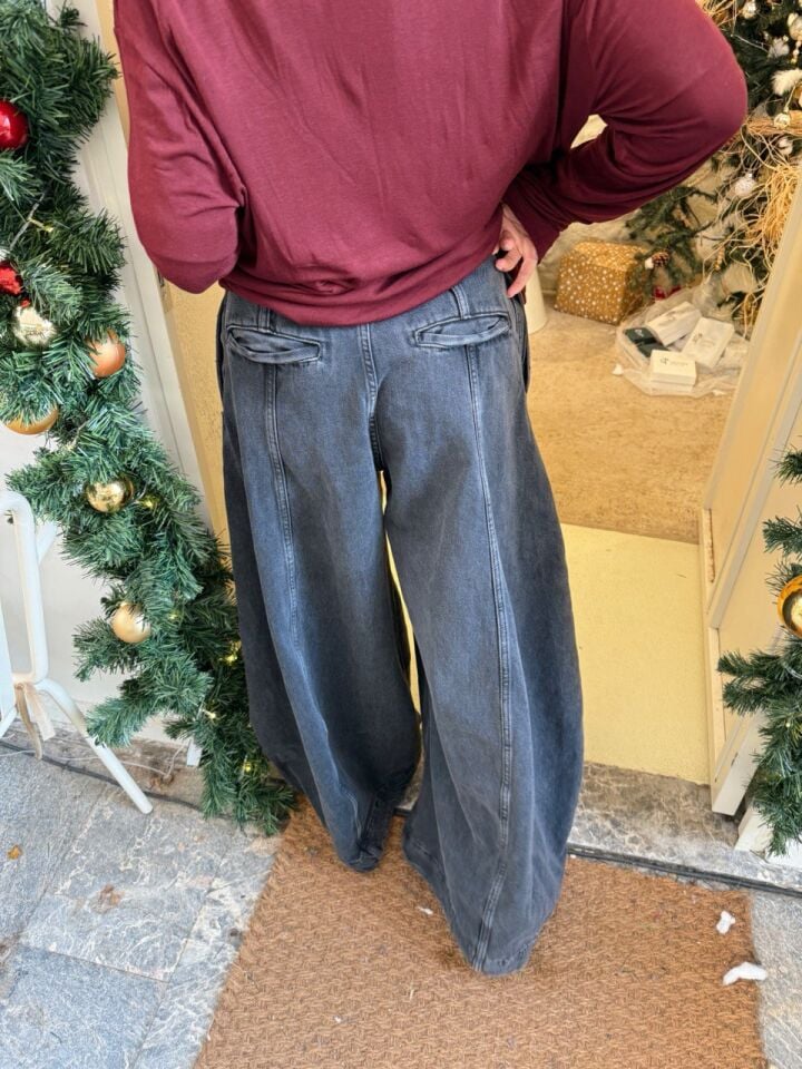 YÜKSEK BEL BALON PAÇA DENIM PANTOLON