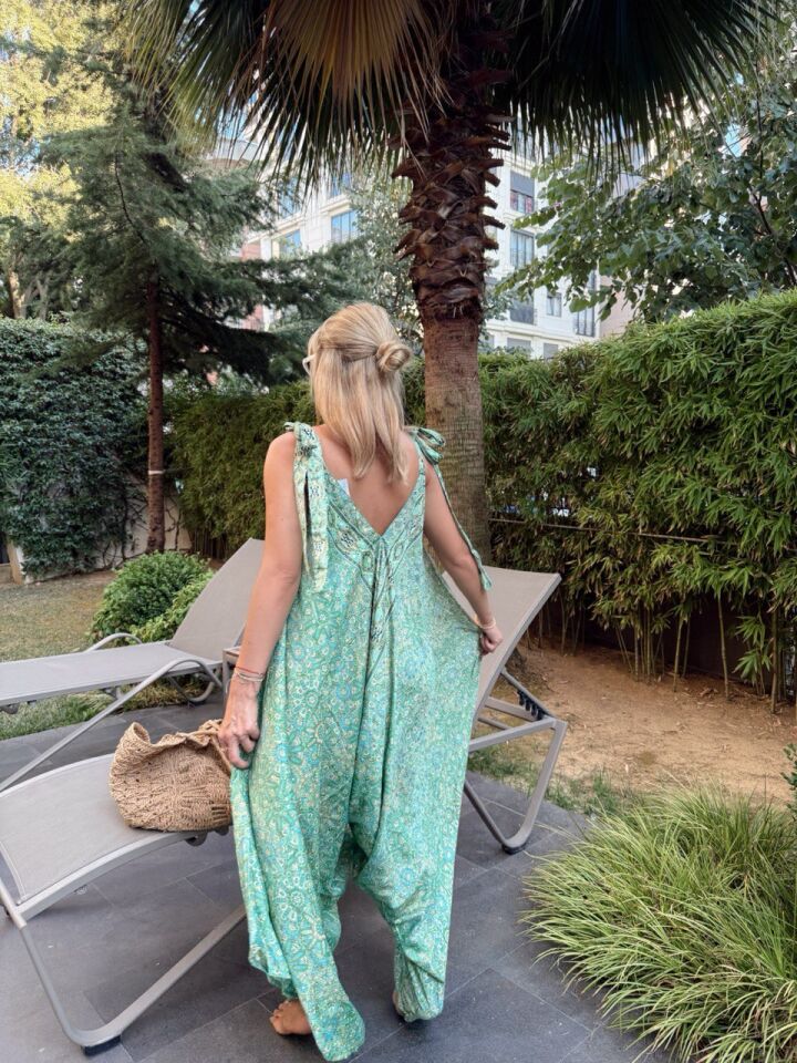 YEŞİL ŞAL DESEN İTHAL TULUM