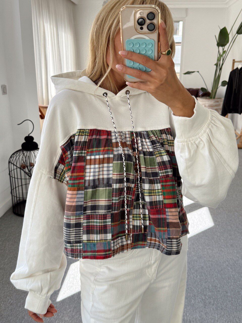 PATCHWORK DETAY İTHAL SWEATSHIRT