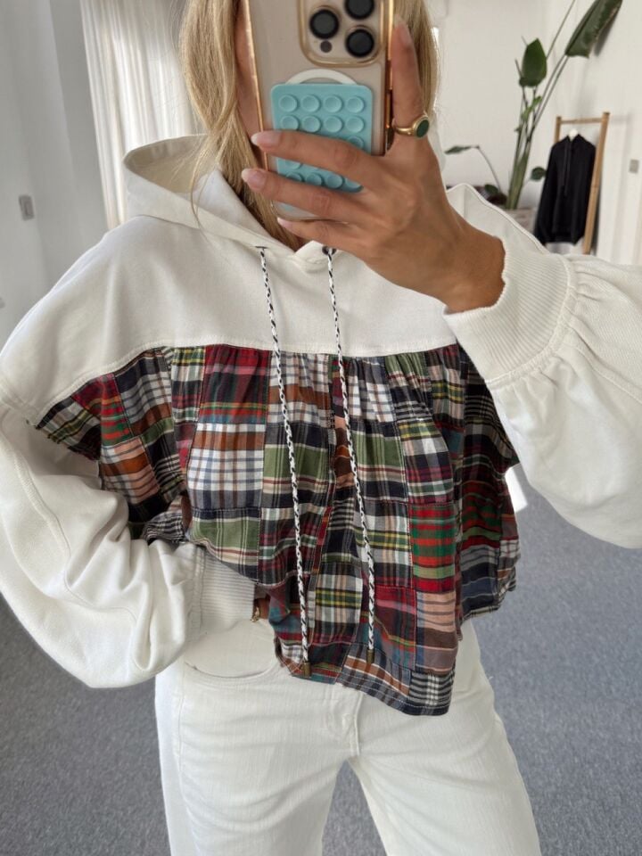 PATCHWORK DETAY İTHAL SWEATSHIRT